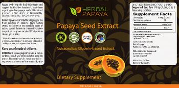 Herbal Papaya Papaya Seed Extract - supplement