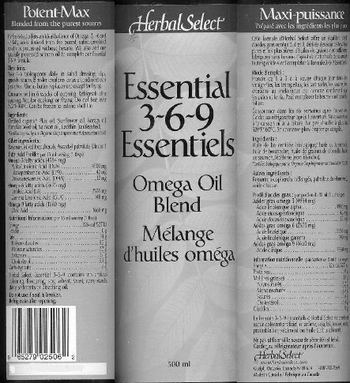 Herbal Select Essential 3-6-9 Omega Oil Blend - 