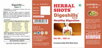 Herbal Shots Digeshills Syrup - supplement