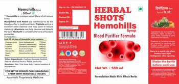 Herbal Shots Hemohills Syrup - supplement
