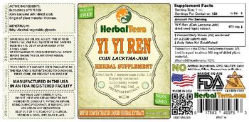 Herbal Terra Yi Yi Ren - herbal supplement