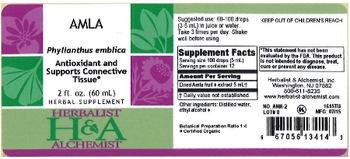 Herbalist & Alchemist H&A Amla - herbal supplement