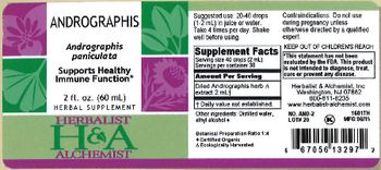 Herbalist & Alchemist H&A Andrographis - herbal supplement