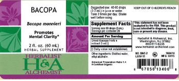 Herbalist & Alchemist H&A Bacopa - herbal supplement