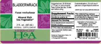 Herbalist & Alchemist H&A Bladderwrack - herbal supplement