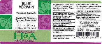 Herbalist & Alchemist H&A Blue Vervain - herbal supplement