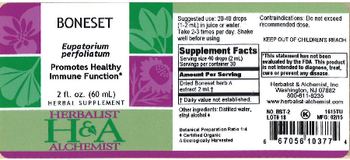 Herbalist & Alchemist H&A Boneset - herbal supplement