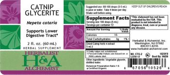 Herbalist & Alchemist H&A Catnip Glycerite - herbal supplement