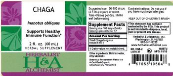 Herbalist & Alchemist H&A Chaga - herbal supplement