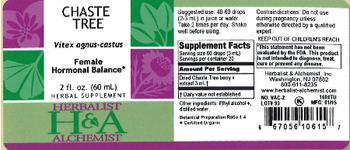 Herbalist & Alchemist H&A Chaste Tree - herbal supplement