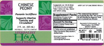 Herbalist & Alchemist H&A Chinese Peony - herbal supplement