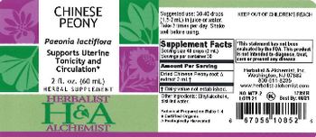 Herbalist & Alchemist H&A Chinese Peony - herbal supplement