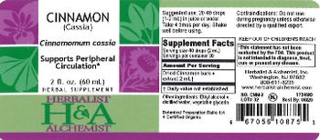 Herbalist & Alchemist H&A Cinnamon - herbal supplement