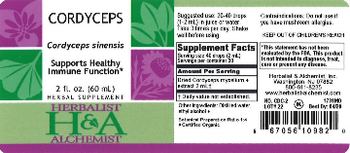 Herbalist & Alchemist H&A Cordyceps - herbal supplement