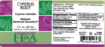 Herbalist & Alchemist H&A Cyperus Root - herbal supplement