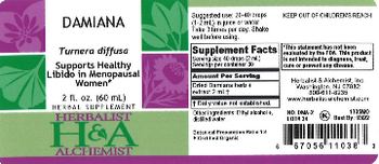 Herbalist & Alchemist H&A Damiana - herbal supplement