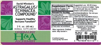 Herbalist & Alchemist H&A David Winston's Astragalus/Echinacea Compound - herbal supplement