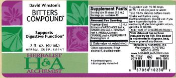 Herbalist & Alchemist H&A David Winston's Bitters Compound - herbal supplement