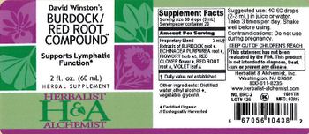 Herbalist & Alchemist H&A David Winston's Burdock/Red Root Compound - herbal supplement