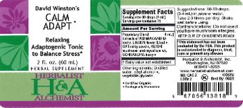 Herbalist & Alchemist H&A David Winston's Calm Adapt - herbal supplement