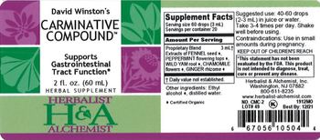 Herbalist & Alchemist H&A David Winston's Carminative Compound - herbal supplement