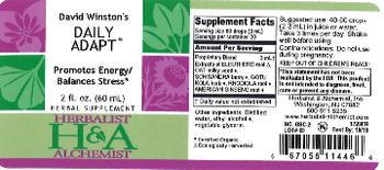 Herbalist & Alchemist H&A David Winston's Daily Adapt - herbal supplement