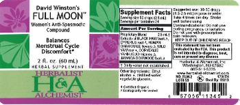 Herbalist & Alchemist H&A David Winston's Full Moon - herbal supplement
