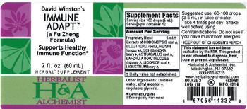 Herbalist & Alchemist H&A David Winston's Immune Adapt - herbal supplement