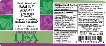 Herbalist & Alchemist H&A David Winston's Immune Adapt - herbal supplement