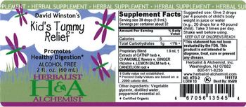 Herbalist & Alchemist H&A David Winston's Kid's Tummy Relief - herbal supplement