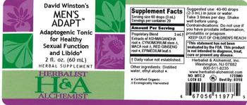 Herbalist & Alchemist H&A David Winston's Men's Adapt - herbal supplement
