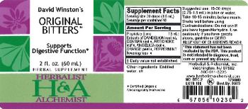 Herbalist & Alchemist H&A David Winston's Original Bitters - herbal supplement
