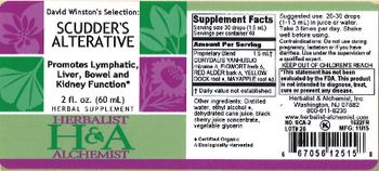 Herbalist & Alchemist H&A David Winston's Scudder's Alternative - herbal supplement