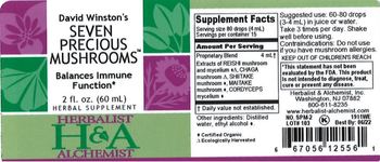 Herbalist & Alchemist H&A David Winston's Seven Precious Mushrooms - herbal supplement