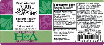Herbalist & Alchemist H&A David Winston's Sinus Support Compound - herbal supplement