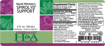 Herbalist & Alchemist H&A David Winston's Spirolyd Support - herbal supplement