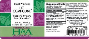 Herbalist & Alchemist H&A David Winston's UT Compound - herbal supplement