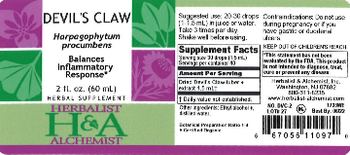 Herbalist & Alchemist H&A Devil's Claw - herbal supplement