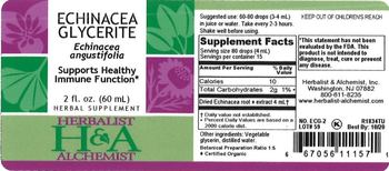 Herbalist & Alchemist H&A Echinacea Glycerite - herbal supplement