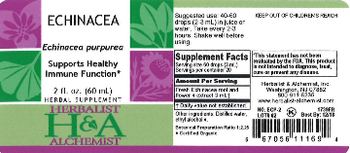 Herbalist & Alchemist H&A Echinacea - herbal supplement