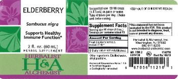 Herbalist & Alchemist H&A Elderberry - herbal supplement