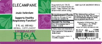 Herbalist & Alchemist H&A Elecampane - herbal supplement