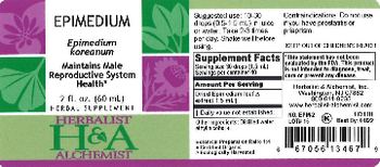Herbalist & Alchemist H&A Epimedium - herbal supplement