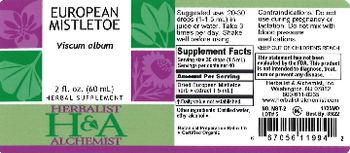 Herbalist & Alchemist H&A European Mistletoe - herbal supplement