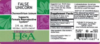 Herbalist & Alchemist H&A False Unicorn - herbal supplement