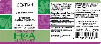 Herbalist & Alchemist H&A Gentian - herbal supplement