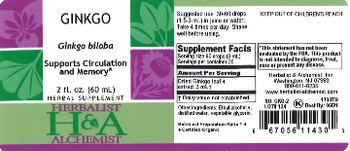 Herbalist & Alchemist H&A Ginkgo - herbal supplement