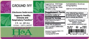 Herbalist & Alchemist H&A Ground Ivy - herbal supplement