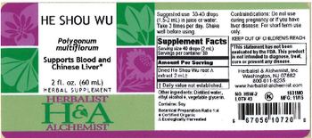 Herbalist & Alchemist H&A He Shou Wu - herbal supplement