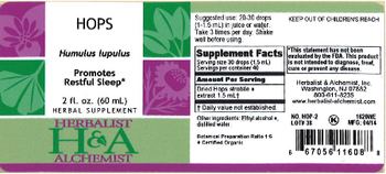 Herbalist & Alchemist H&A Hops - herbal supplement